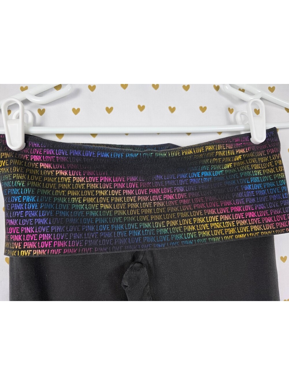 Victorias Secret PINK Vintage Y2k Rainbow Foldover Yoga pants XS Flare